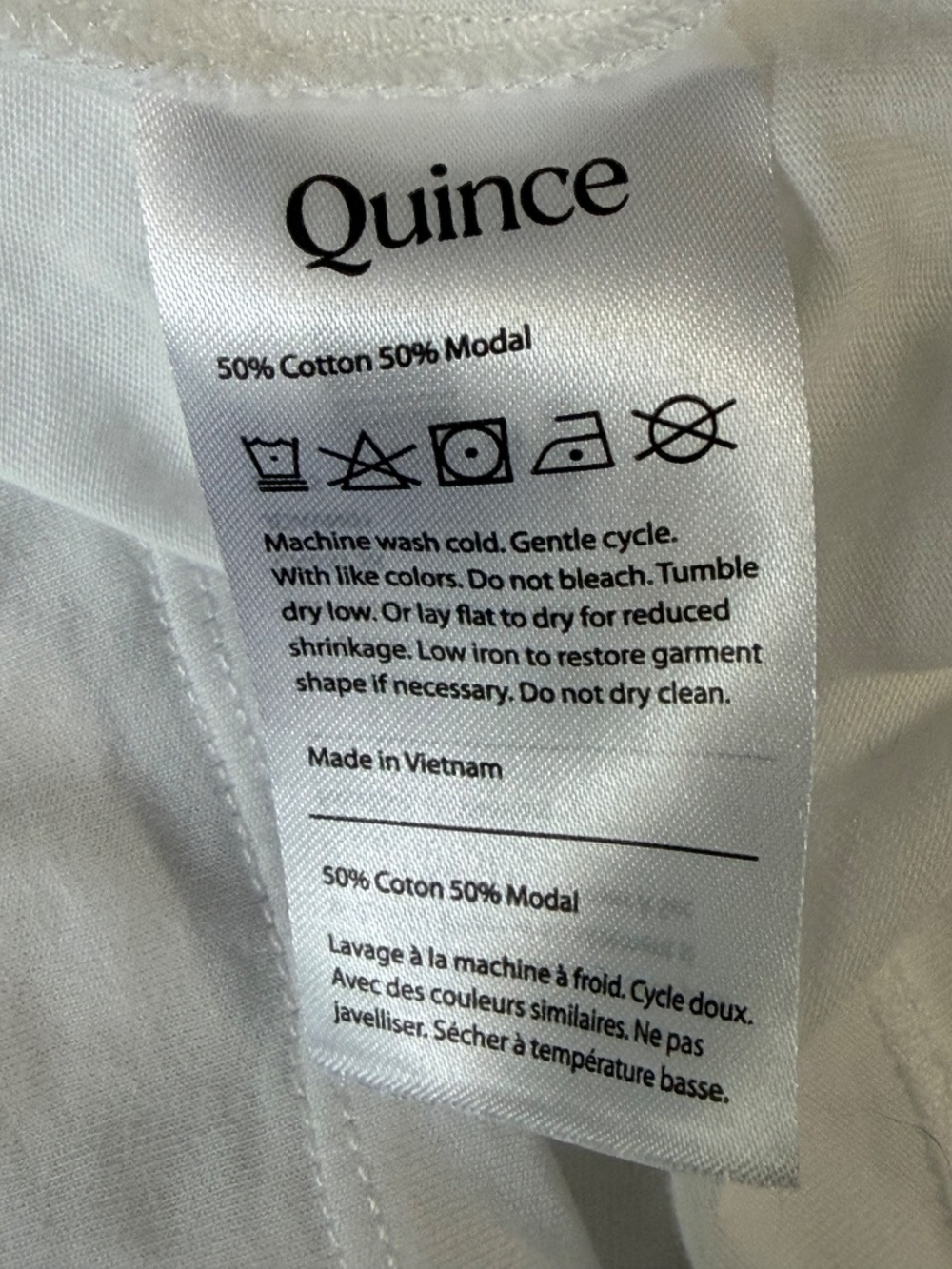 Quince white short sleeve t shirt size XL - Picture 4 of 4